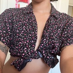 Floral button up